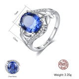 Sapphire Sterling Silver Women's Ring