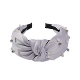 Wide-brimmed Bow Inlaid Imitation Pearl Headband