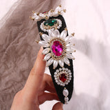 Luxury Gemstone Pearl Tassel Baroque Fashion Headband