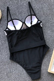 Black&white Slim One-piece Swimsuit