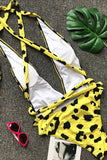 Yellow Leopard One-piece Swimsuit
