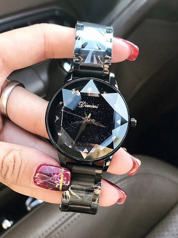 Personality Rhombus Glass Women s Watch ZALLURE Enhance