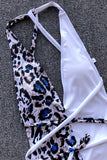 Leopard Deep-V Slim One-piece Swimsuit