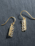 14k Gold Electroplated Diamond Earrings