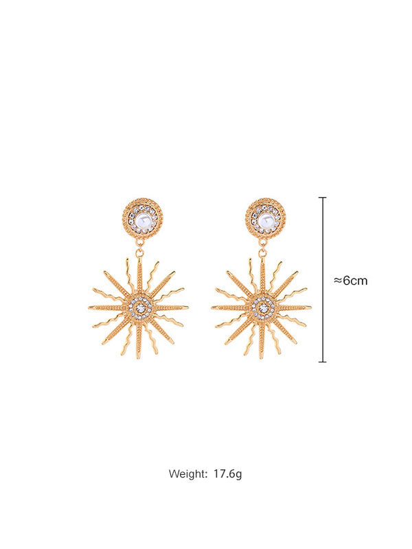 Sun&Stars Pearl Earrings