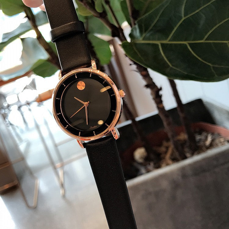 Ultra-thin Leather Strap Women's Watch