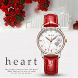 Stylish Heart-shaped Calendar Women's Watch
