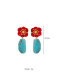 Irregular Acrylic Flower Pattern Earrings
