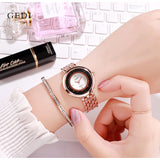 Rotatable Rhinestone Bracelet Women's Watch