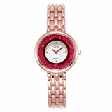 Rotatable Rhinestone Bracelet Women's Watch