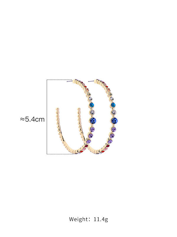 Brilliant Colour Exaggerated Earrings