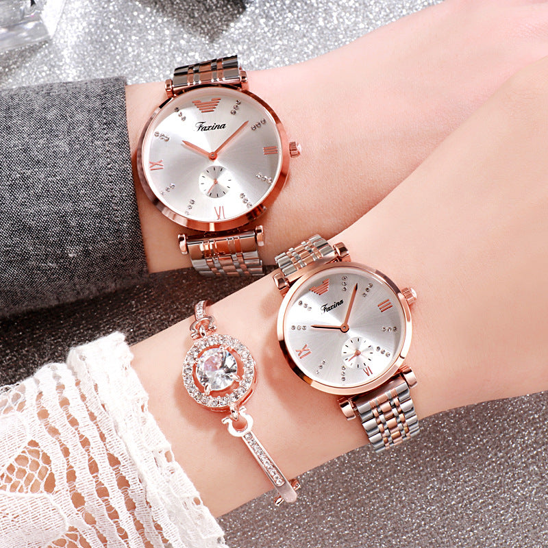 Ultra-thin Stainless Steel Strap Couple Watch Women's Watch