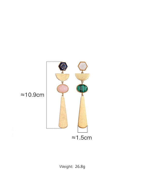 Irregular Geometric Long Earrings