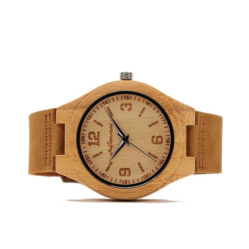 Numberal Scale Women's Wooden Watch