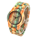 Colorful Strap Women's Wooden Watch
