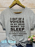 Want To Sleep Letter Print Fashion T-shirts