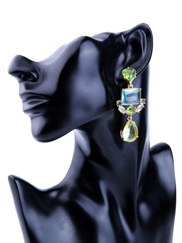 Dazzling Artificial Crystal Earrings