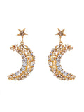 Twinkle Star&Moon Gold Earrings
