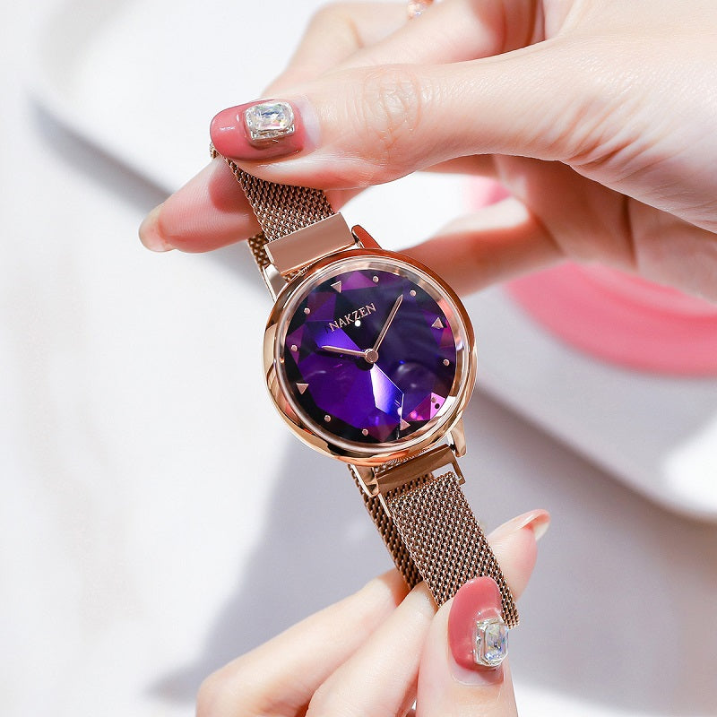 Irregular Mirror Magnetic Strap Women's Watch