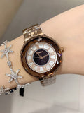 Round Pattern Stainless Steel Women's Watch