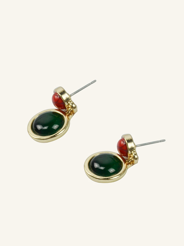 Opal pendant earring