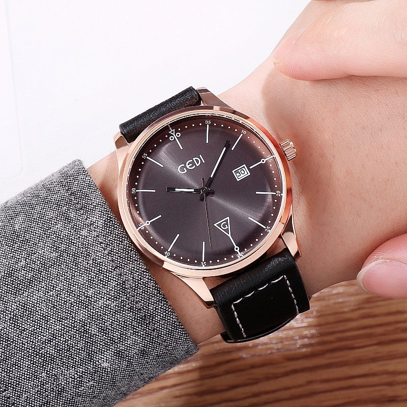 Large Dial With Calendar Watch For Men Women
