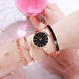 Fashion 4 Pcs Set Bracelet  Women's Watch