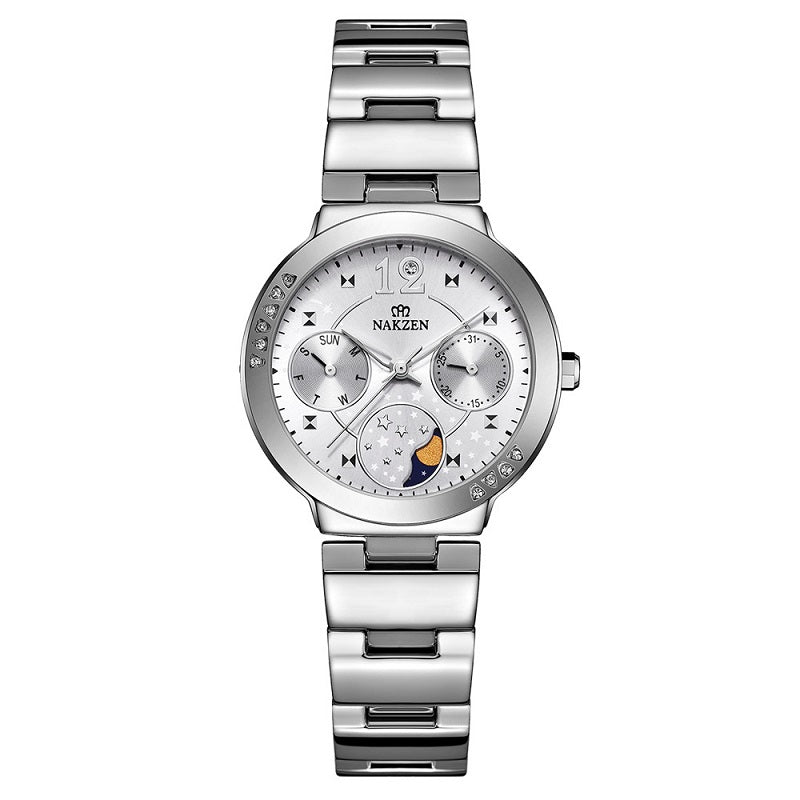 Three Eyes Six Pointers Dial Women's Watch
