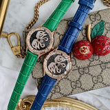 Little Swan Pattern Leather Strap Women's Watch