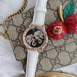 Little Swan Pattern Leather Strap Women's Watch