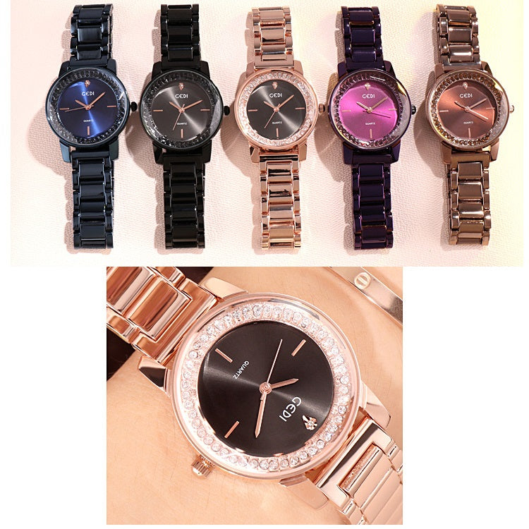 Exquisite Diamond-studded Quartz Women's Watch