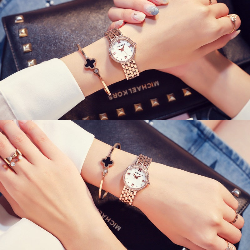 Small&Simple Diamond-inlaid Women's Watch
