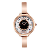 Women's Watch Gypsophila Pattern Hollow large dial stainless steel strap creative watch
