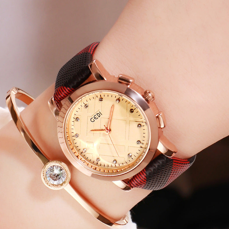 Vintage Diamond-inlaid Women's Watch