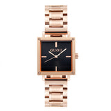 Women's Watch black square dial stainless steel simple watch