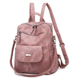 Retro Solid Color Backpack
