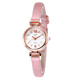 Small Leisure Leather Strap Women's Watch