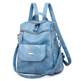 Retro Solid Color Backpack