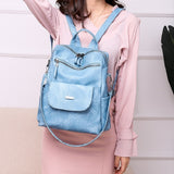 Retro Solid Color Backpack