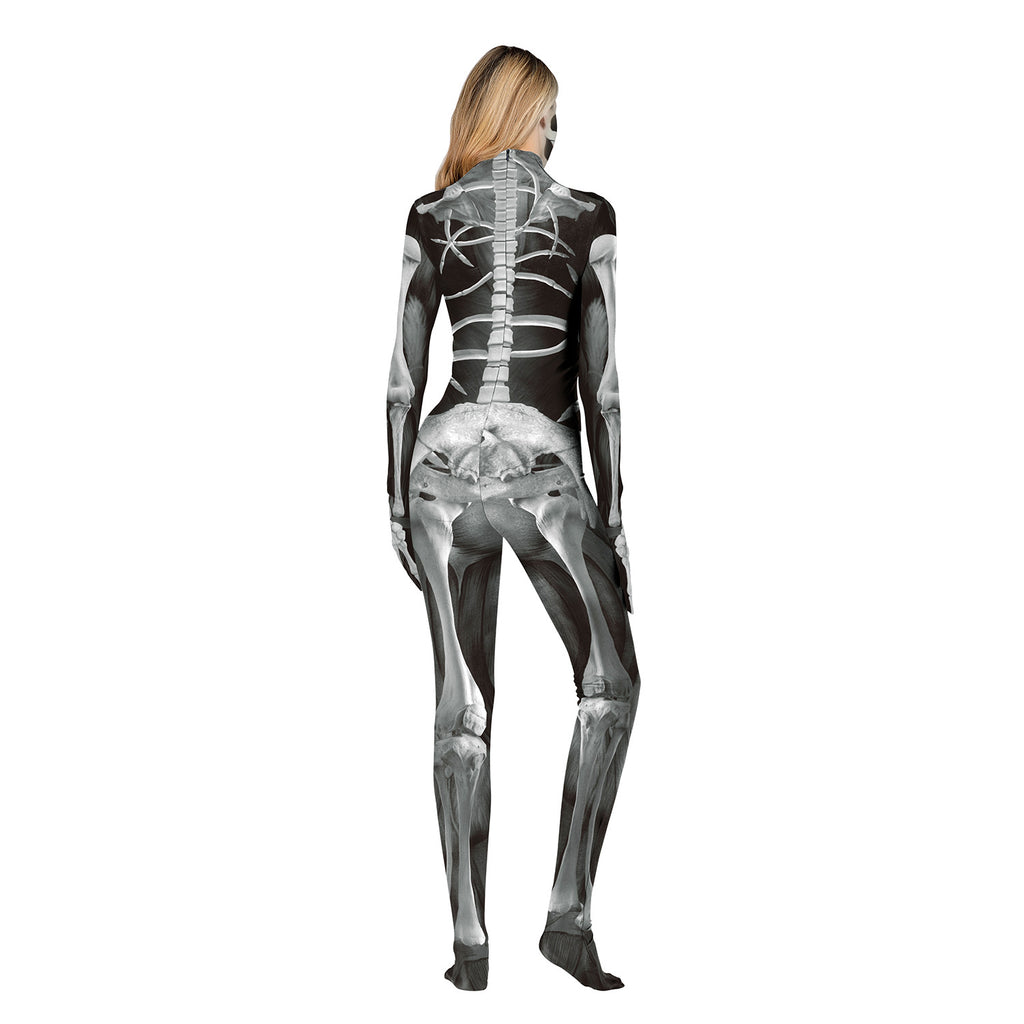 3D Digital Print Skeleton Costume