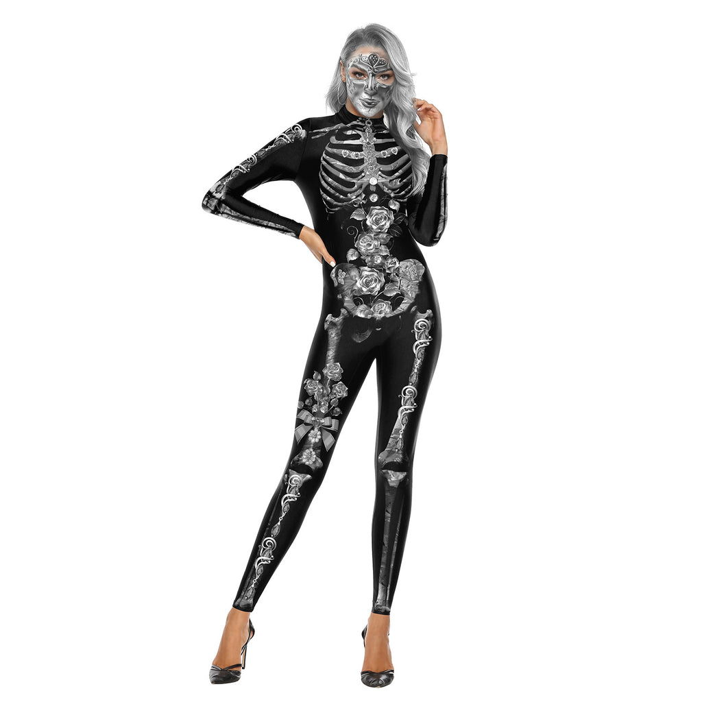 3D Digital Print Skull Frame Suit