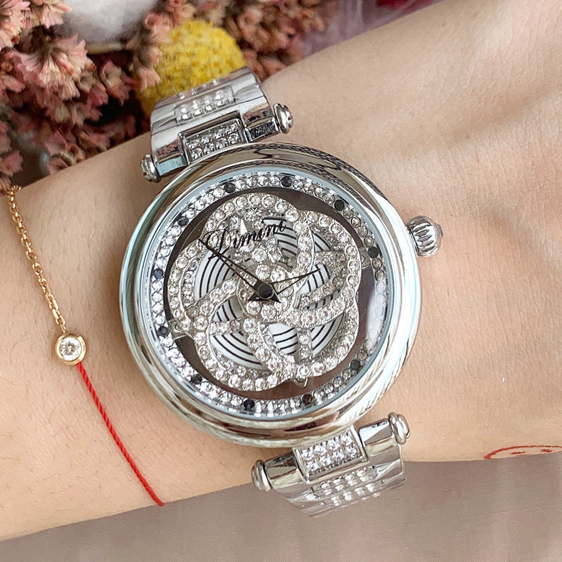 Rotatable Hollow Women's Watch