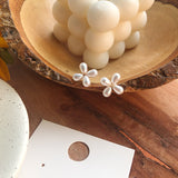 Simple and lovely super fairy flower Pearl Earrings