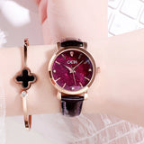 Starry Dial Leather Strap Women's watch