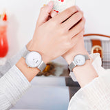 Women's Watch quartz large dial Milan strap couple simple watch