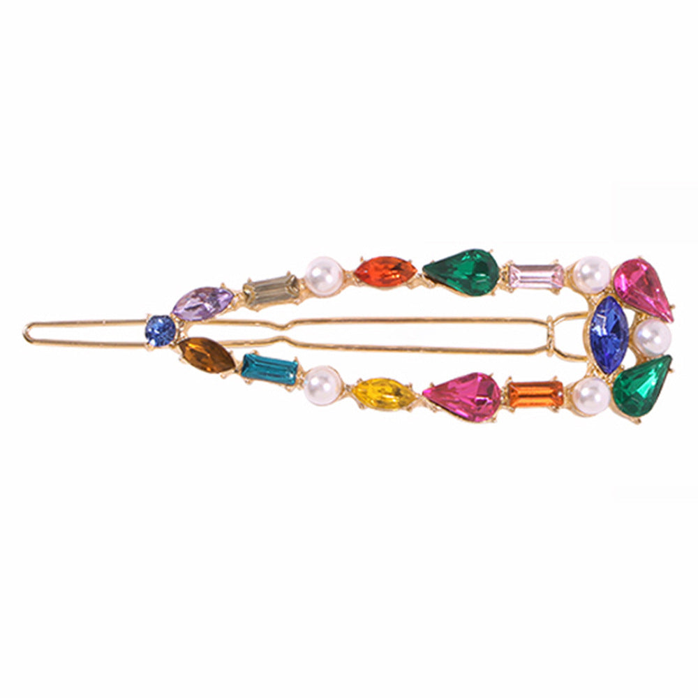 Colorful Geometric Pattern Alloy Hair Clip