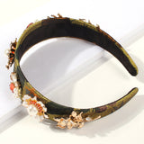 Retro Hollow Imitation Pearls Wide-brimmed Headband