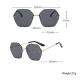Polygon Metal Frame Sunglasses