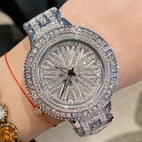 Women's Watch Rotatable Dial Full of Diamond stainless steel strap elegant watch