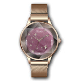 Women's Watch diamond Four-leaf Clover large Dial Milan strap Personality watch